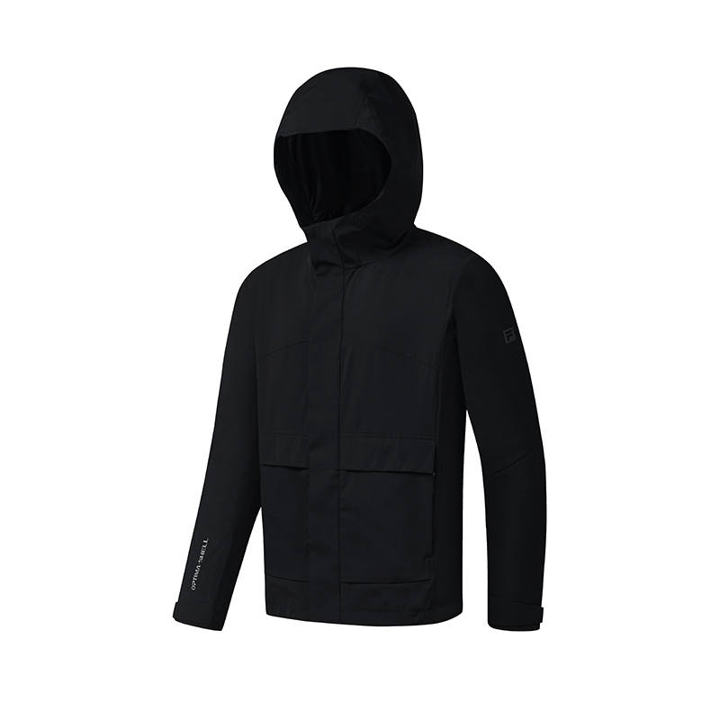 FILA Explorer Jackets Men's Pitch Black Hooded Moderate Other