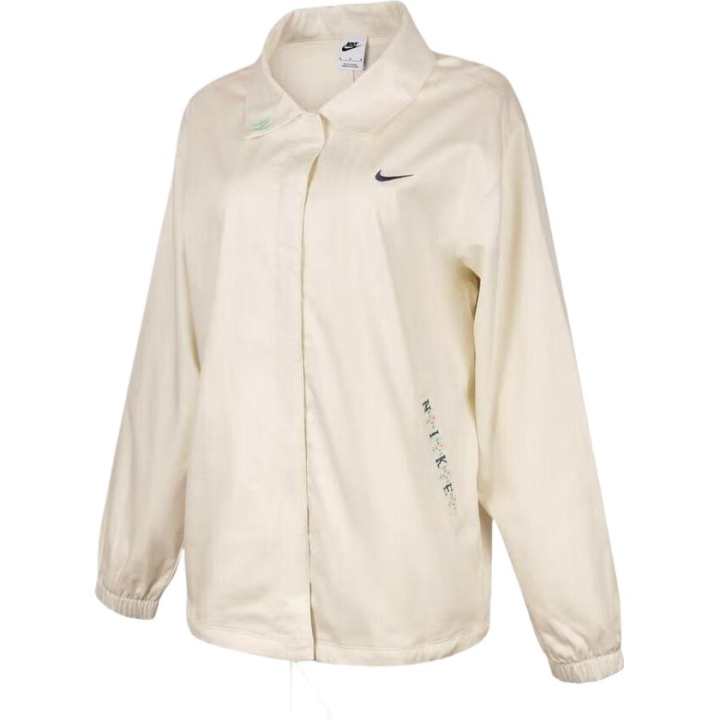 Nike Nike Jackets Women's Pearl White Lapel Moderate Straight Fit