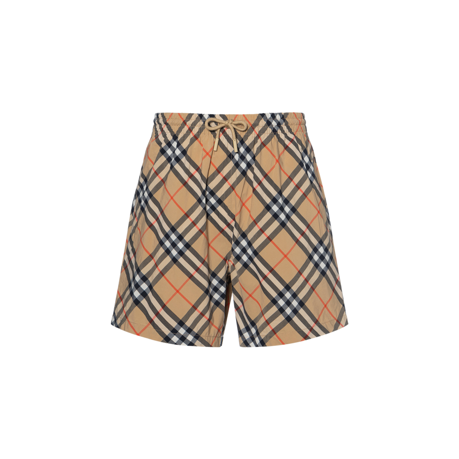 Burberry Burberry Check Printed Drawstring Swim Shorts