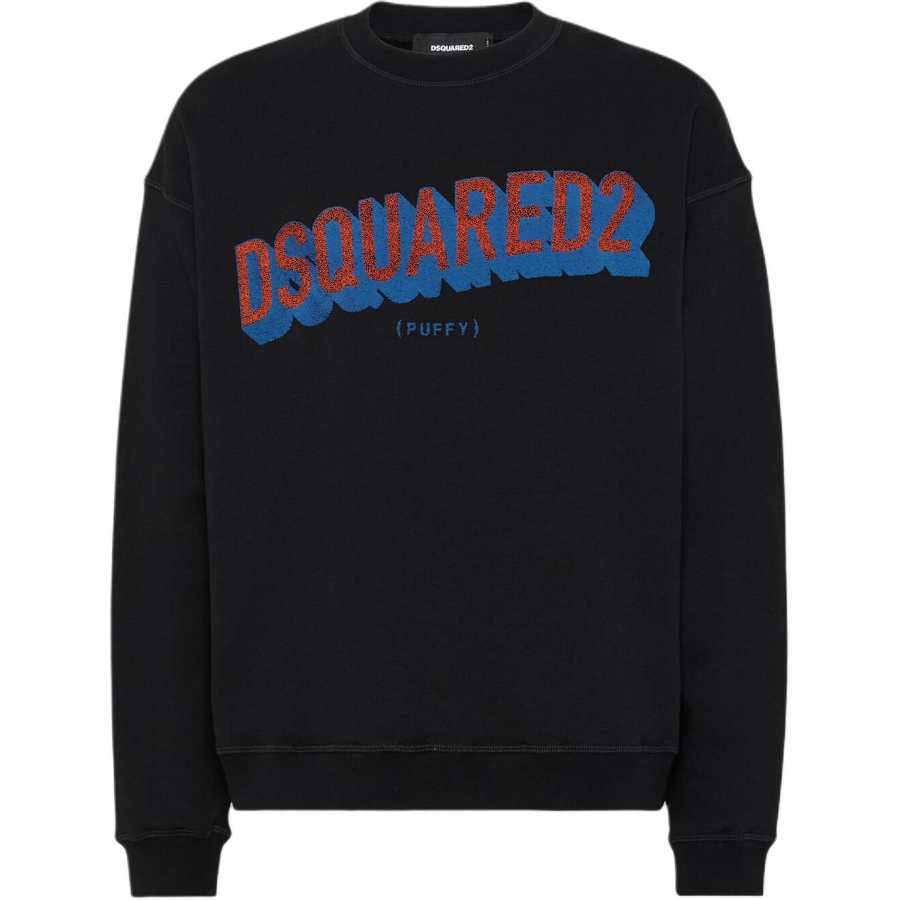 DSQUARED 2 Dsquared 2 Relax Fit Tactile Logo Crewneck Sweatshirt