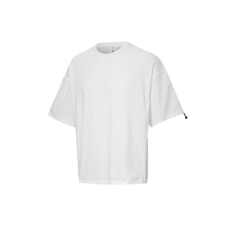 PUMA BMW M Motorsport T Shirts Unisex White Crew Neck Moderate Straight Fit