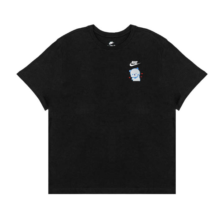 Nike Nike Swoosh T Shirts Unisex Black Crew Neck Moderate Straight Fit
