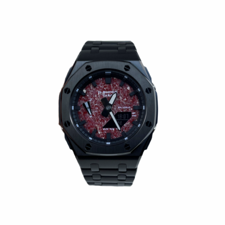 CASIO CASIO Custom Collection Quartz Movement Stainless Steel Watchband Watch Men's Watches Red Watch Dial