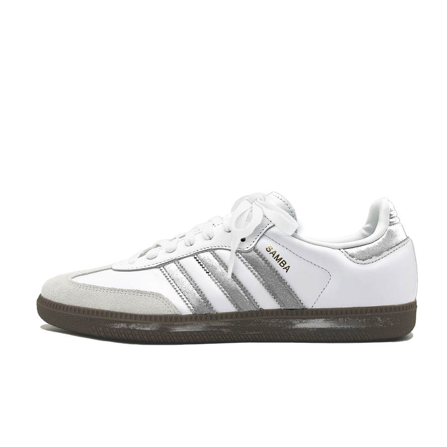 Adidas Originals SAMBA OG Moonlight Abrasion Resistant Low top Skateboard Shoes Unisex Silver