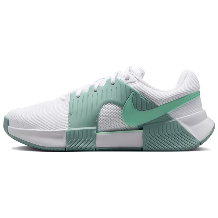 Nike Nike Zoom GP Challenge 1 Abrasion Resistant Low top Tennis Shoes Women's White Green