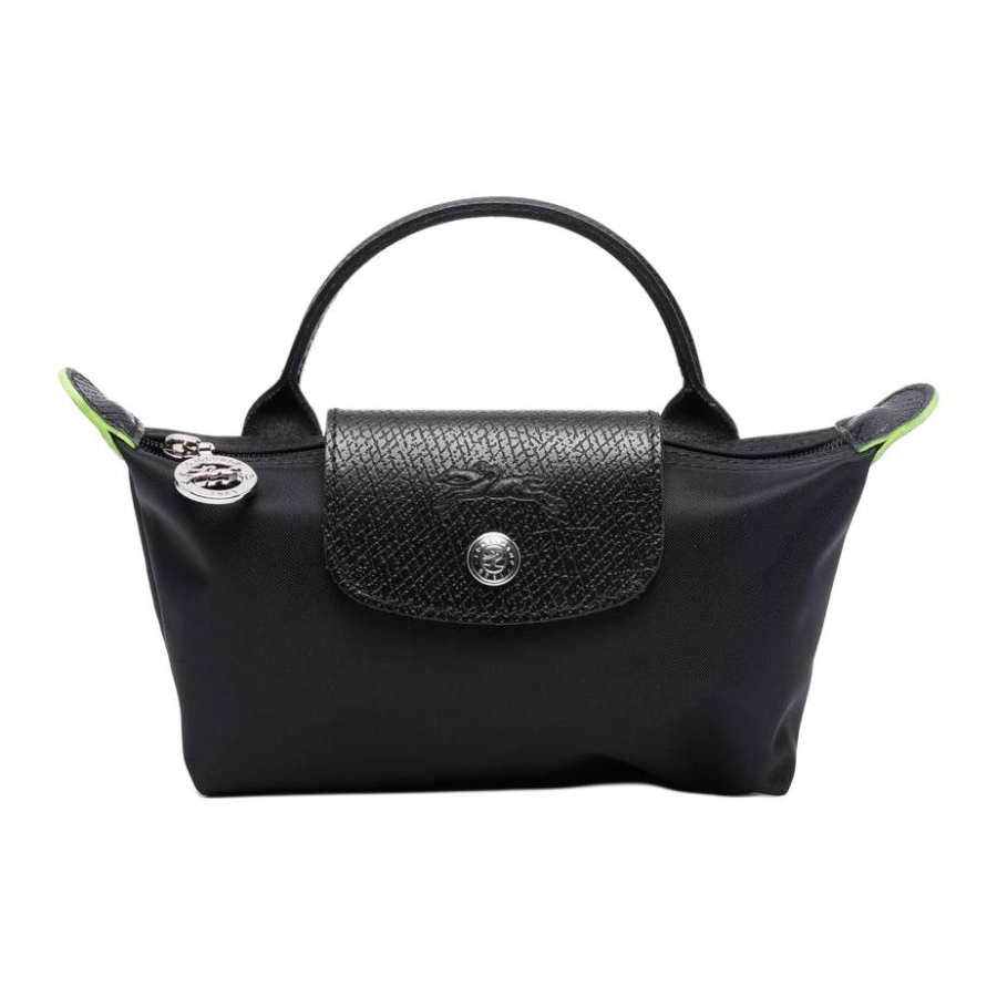 LONGCHAMP Le Pliage Green Polyamide Dumpling Bag Handbag Women's Black