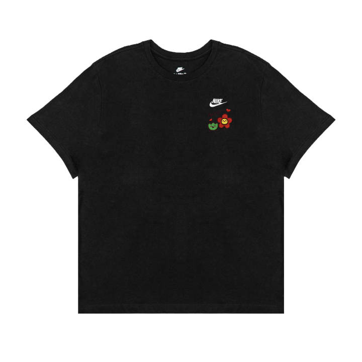Nike Nike Swoosh T Shirts Unisex Black Crew Neck Moderate Straight Fit