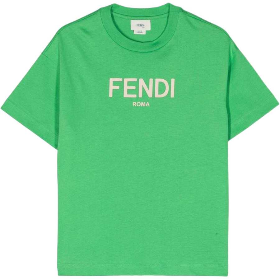 FENDI Kids T Shirts Crew Neck Moderate