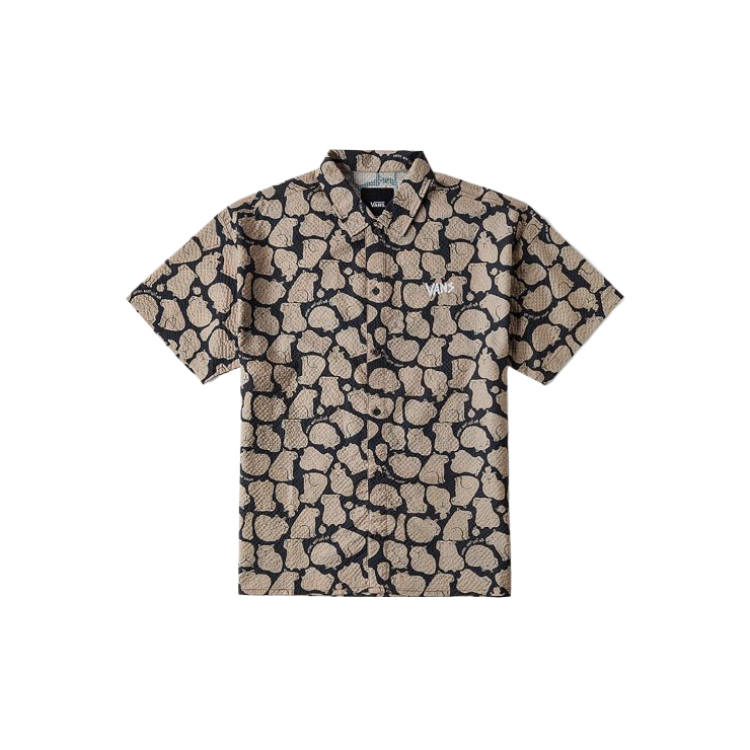 Vans Vans Shirts Men's Gray Print Lapel Moderate Shirt
