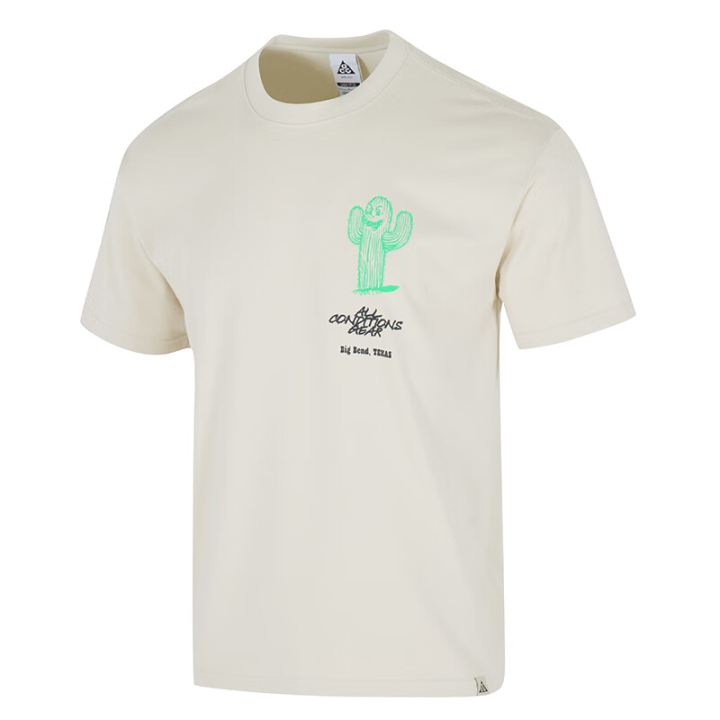 Nike Nike T Shirts Men's Beige Crew Neck Moderate