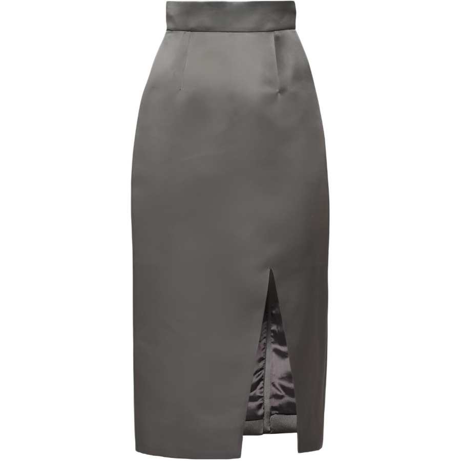 MIU MIU Casual Long Skirts Women's Gray Moderate Mid Length Other