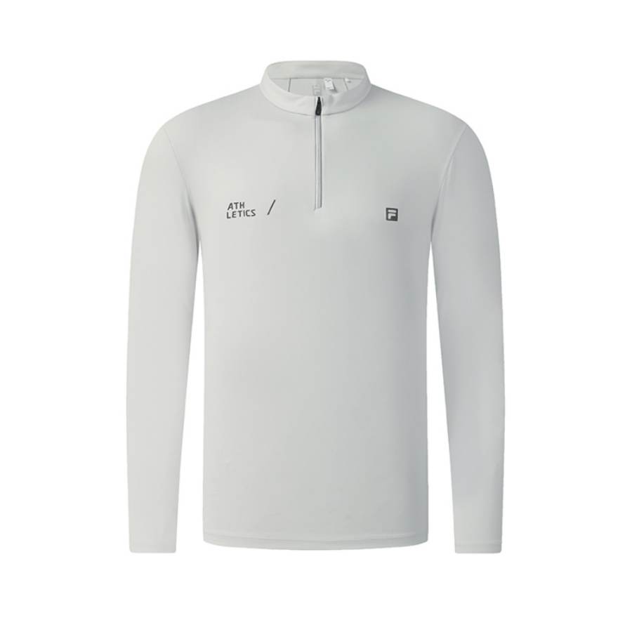 FILA T Shirts Men's Dove Gray GY Half Turtleneck Moderate