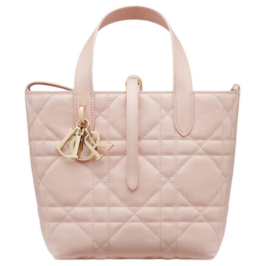 DIOR Toujours Cow Leather Handbag Small Women's Rouge Pink