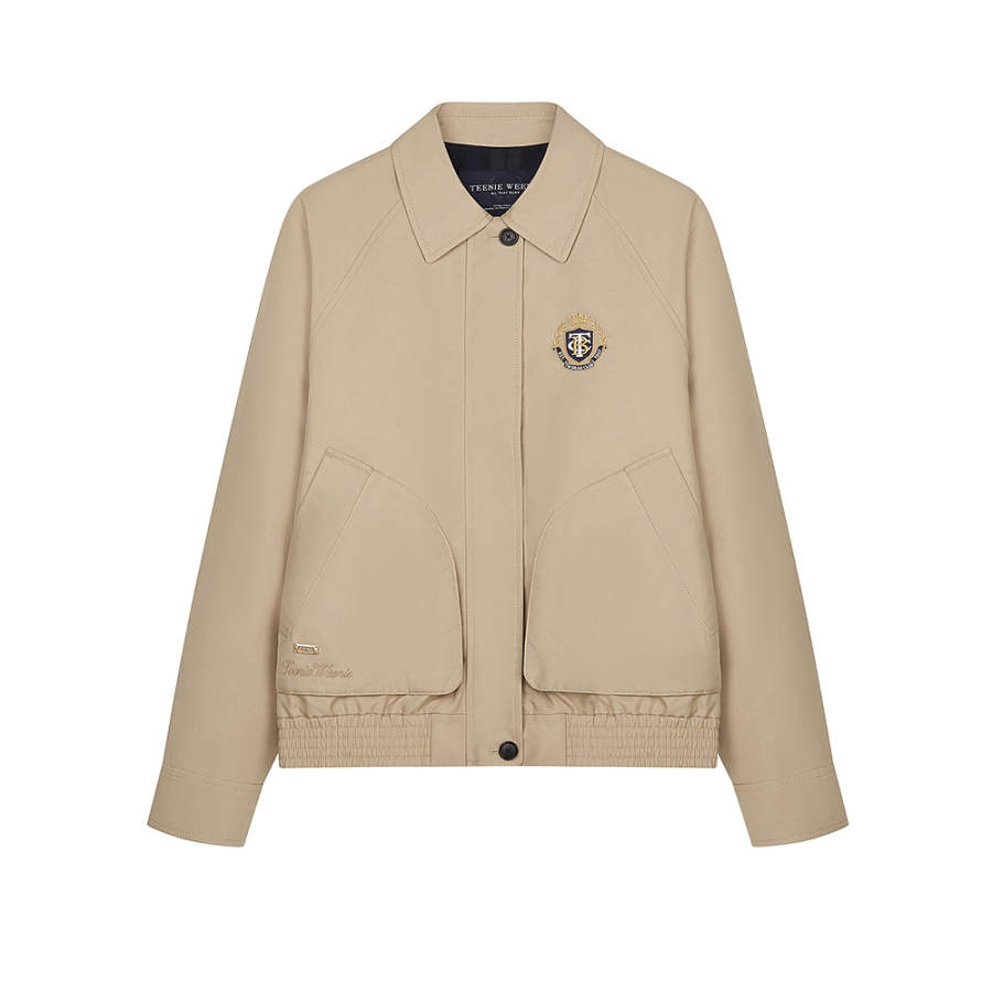 Teenie Weenie Jackets Women's Khaki Lapel Moderate Workwear