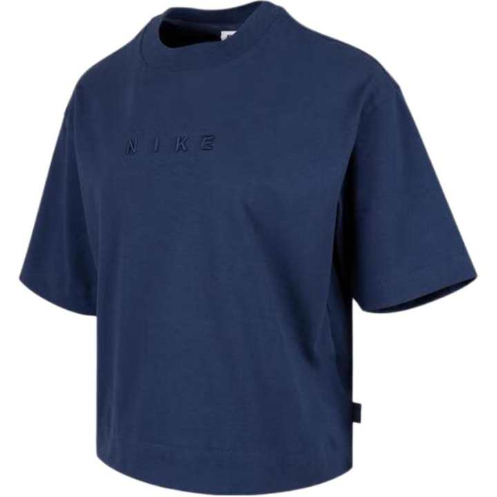 Nike Nike Swoosh T Shirts Women's Navy Blue Crew Neck Moderate