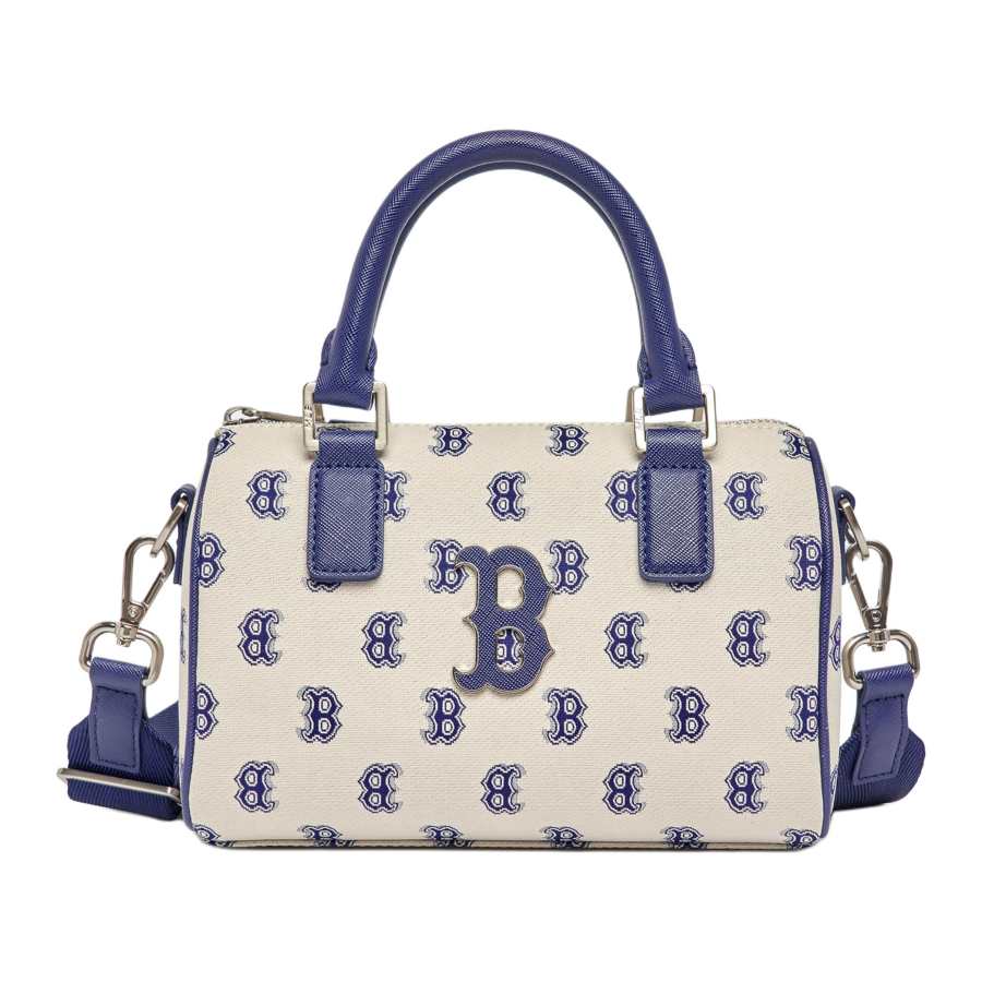 MLB Polyester Letter Bag, Portable Crossbody Bag, Shoulder Bag Women's Blue Gray