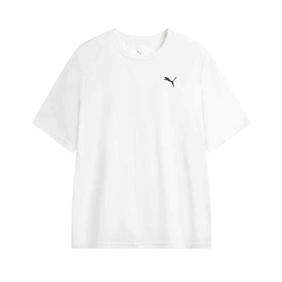 PUMA PUMA T Shirts Men's White Crew Neck Moderate