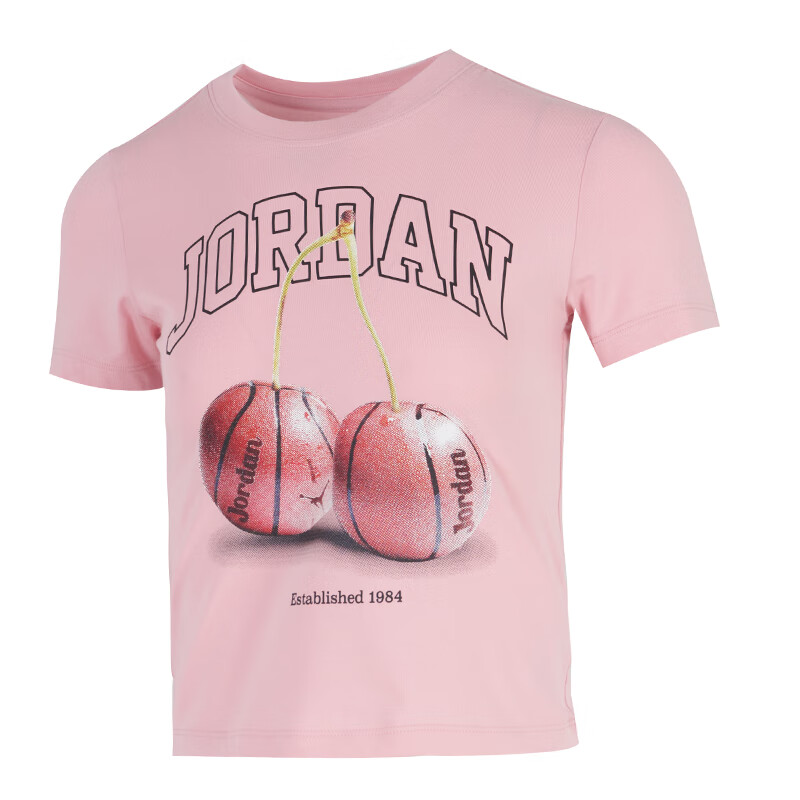 Jordan Jordan T Shirts Women's Pink Crew Neck Moderate