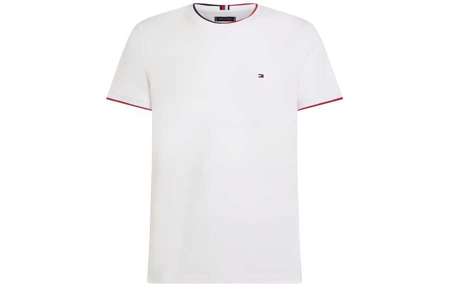 Tommy Hilfiger Tipped Pique Slim Fit T Shirt T Shirt Men's White