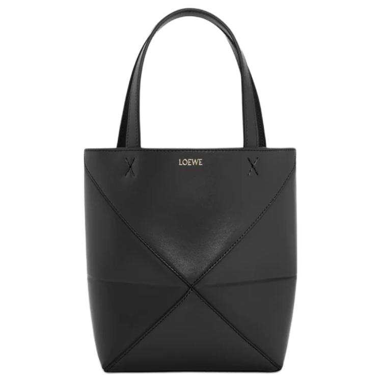 LOEWE Calfskin Tote Bag, Shopping Bag, Handbag Mini Women's Black
