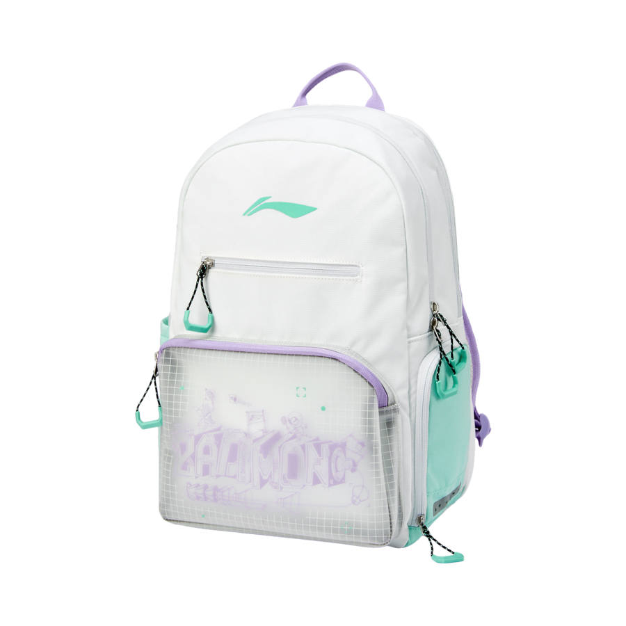Li-Ning Li Ning Polyester Backpack Regular Unisex White & Purple
