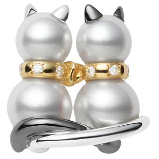 MIKIMOTO WGK18 Brooches Unisex Silver