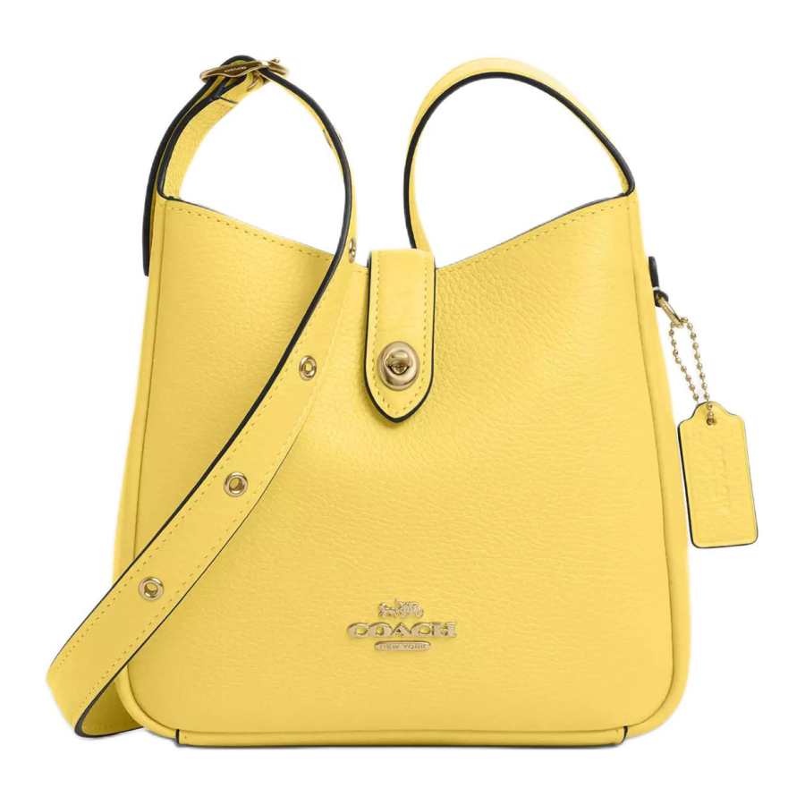 COACH Hadley Delicate Pebble Leather Crossbody Bags Small Women's Yellow