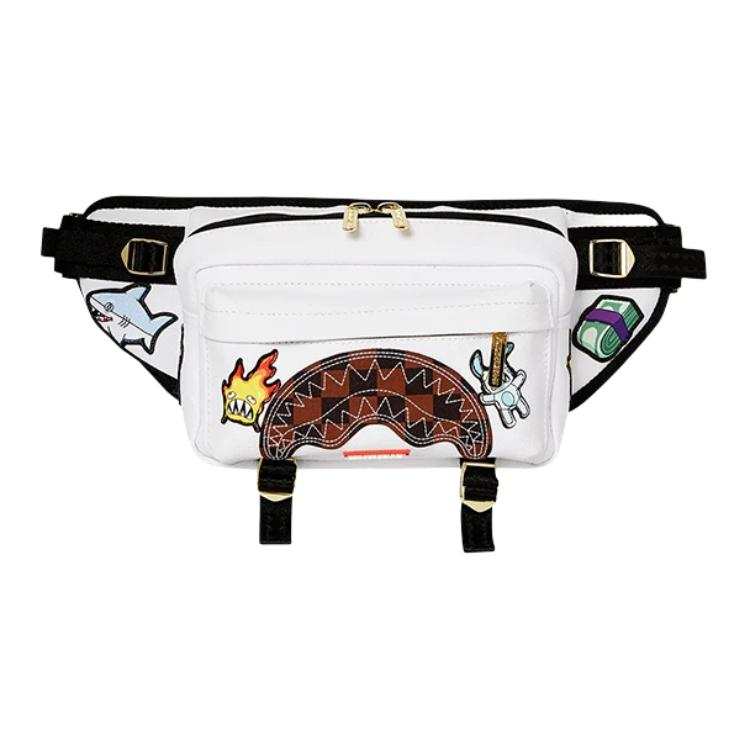 SPRAYGROUND PVC Polyvinyl Chloride Fanny Pack Unisex White