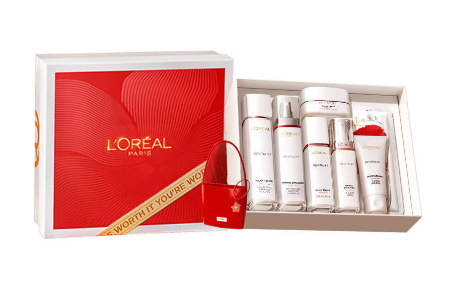 L'OREAL L'Oréal Revitalizing Skincare Set Wrinkle Reducing, Tightening, Moisturizing, And Hydrating, Reducing Fine Lines