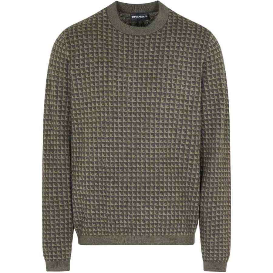 EMPORIO ARMANI Houndstooth Crewneck Jumper