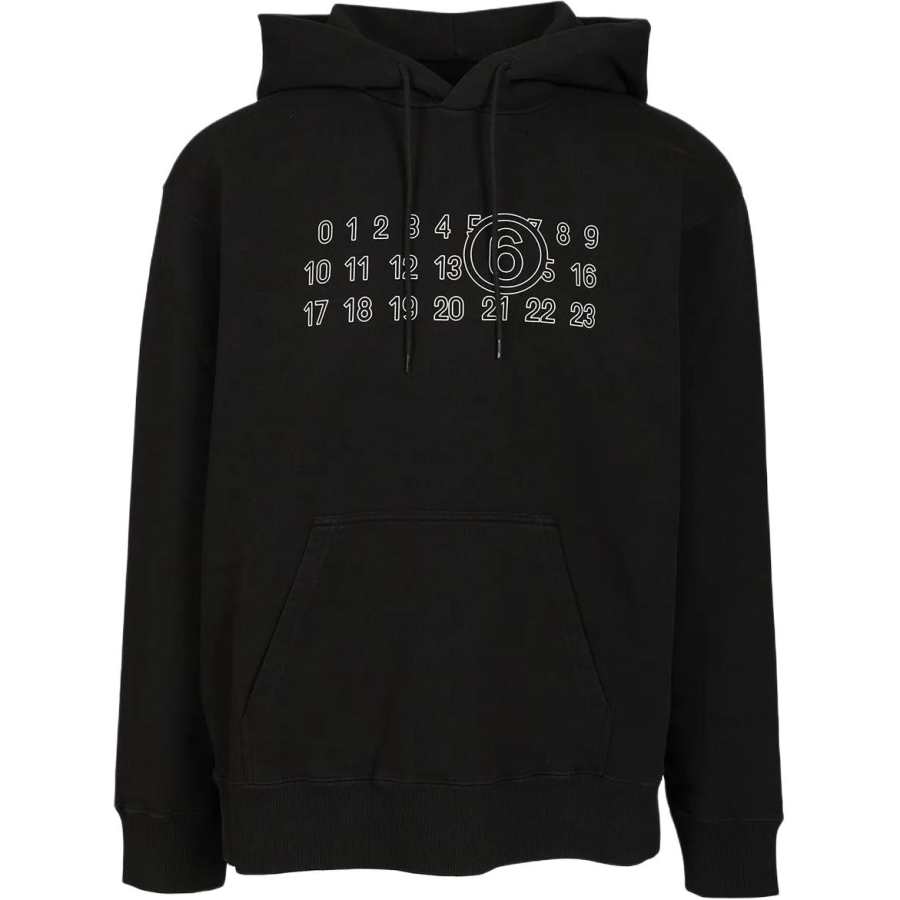 MM6 Maison Margiela Numeric Printed Drawstring Hoodie