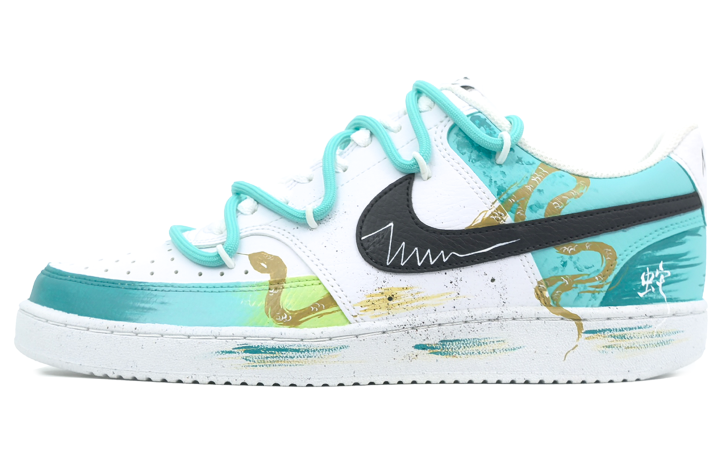 Nike Nike Court Vision 1 Abrasion Resistant Low top Skateboard Shoes Men's Cyan