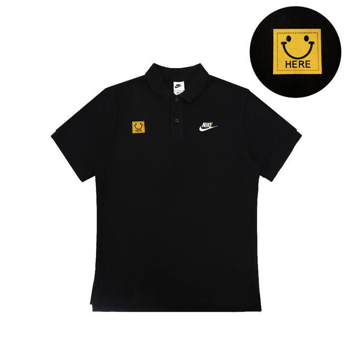 Nike Nike Polo Shirts Unisex Black Polo Collar Moderate Straight Fit