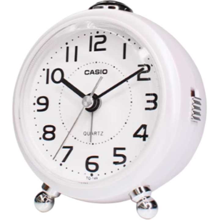 CASIO CASIO Minimalist Modern Quartz Movement Resin Alarm Clock Unisex White