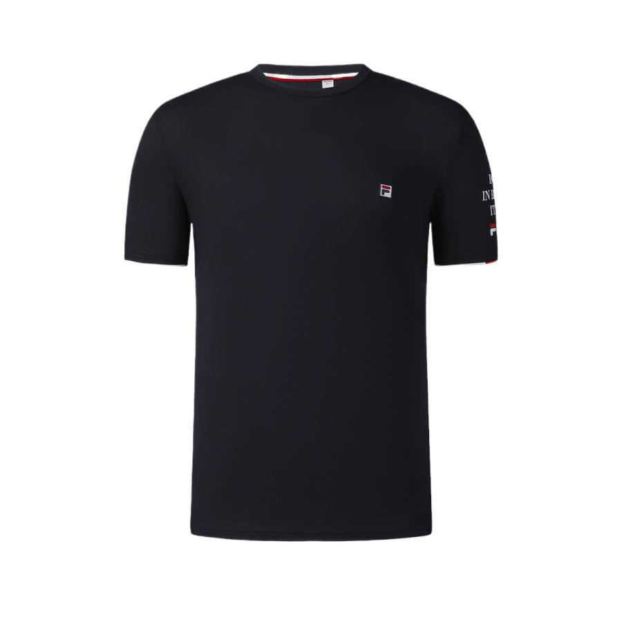 FILA Tennis T Shirts Men's Royal Blue Crew Neck Moderate Straight Fit