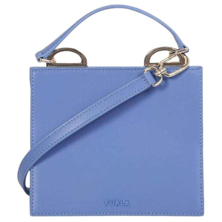 Furla Linea Futura Recycled Material Shoulder Bag, Crossbody Bag, Handbag Women's Blue