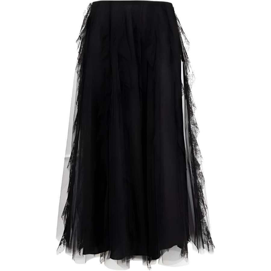 Valentino Casual Long Skirt Women's Black