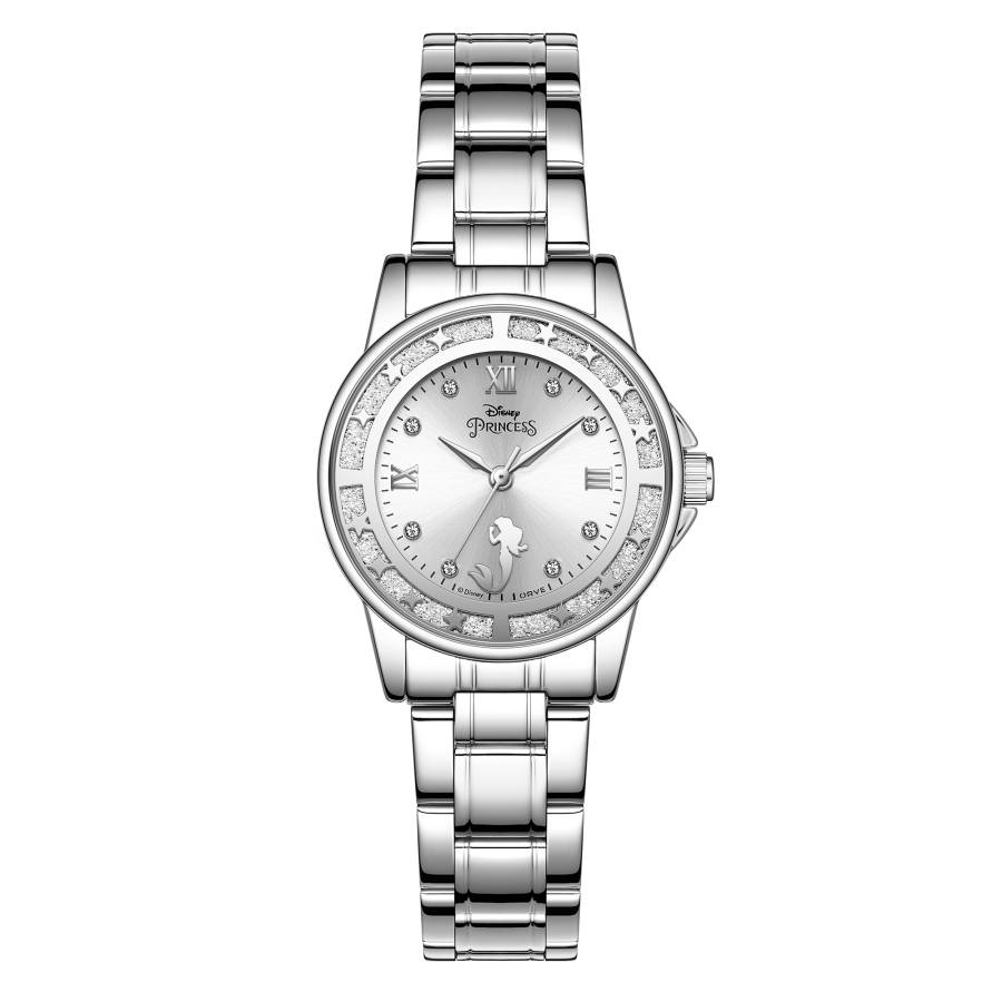 Disney Mermaid Collection Quartz Movement Steel Strap Watch Women's Watch Pink Watch Dial