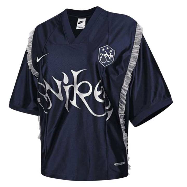 Nike Nike T Shirts Women's Dark Blue V Neck Moderate Other