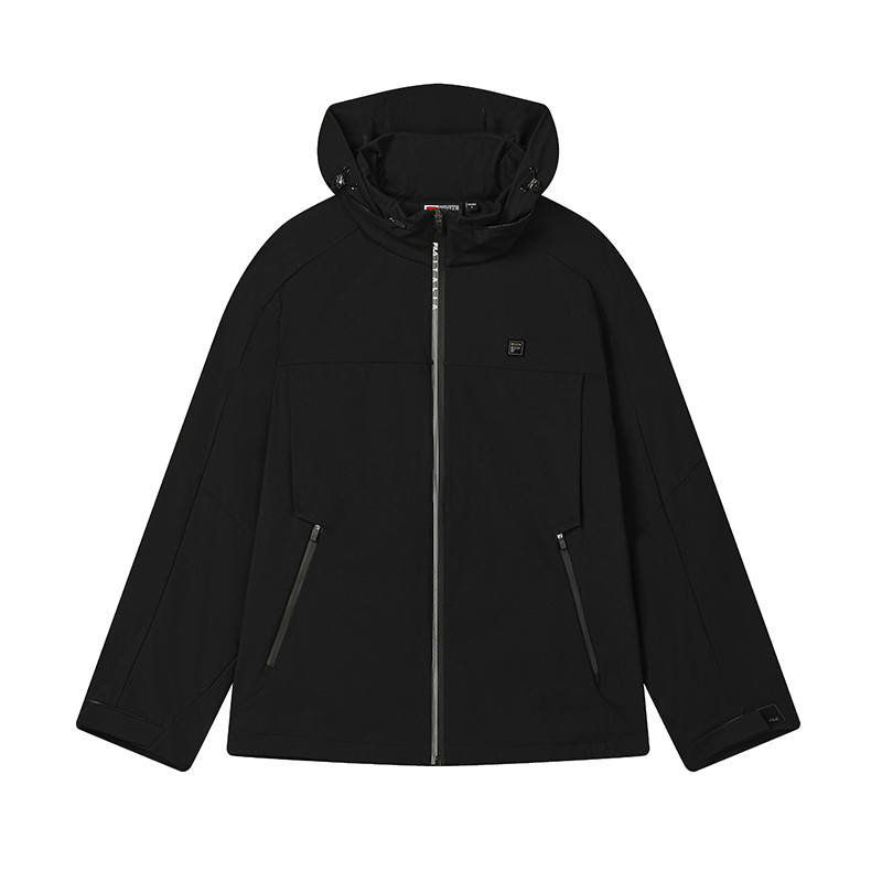 FILA WHITE Jackets Men's Jet Black Hooded Non Detachable Moderate Other