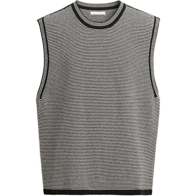 ZARA Tank Tops Men's Stripes Crew Neck Moderate Other