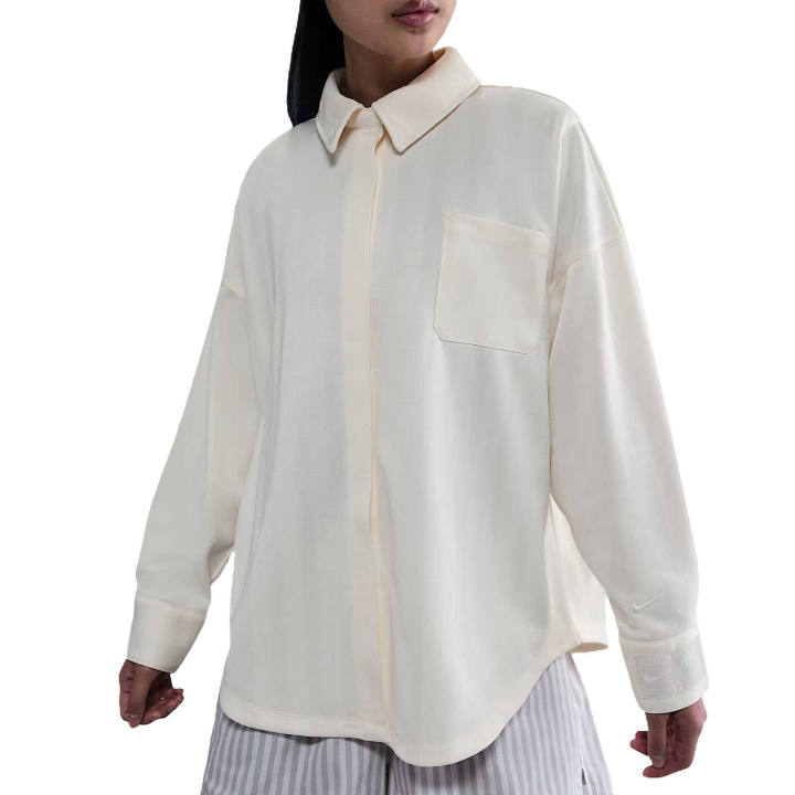 Nike Nike Sportswear Women's Oversized Jacquard Striped Button Down Shirt