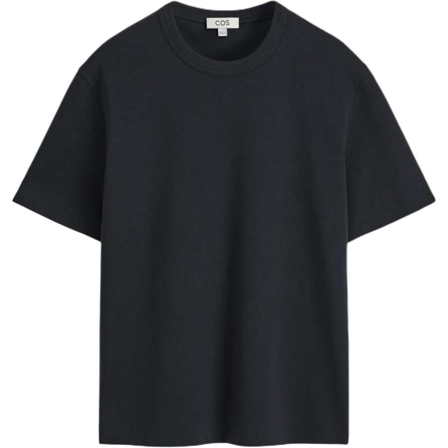 COS COS T Shirts Men's Navy Blue Crew Neck