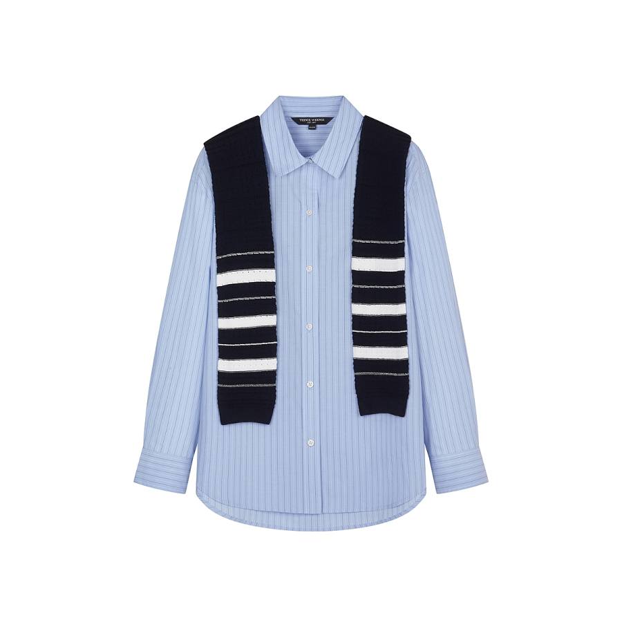 Teenie Weenie Shirts Women's Blue Lapel Moderate Other