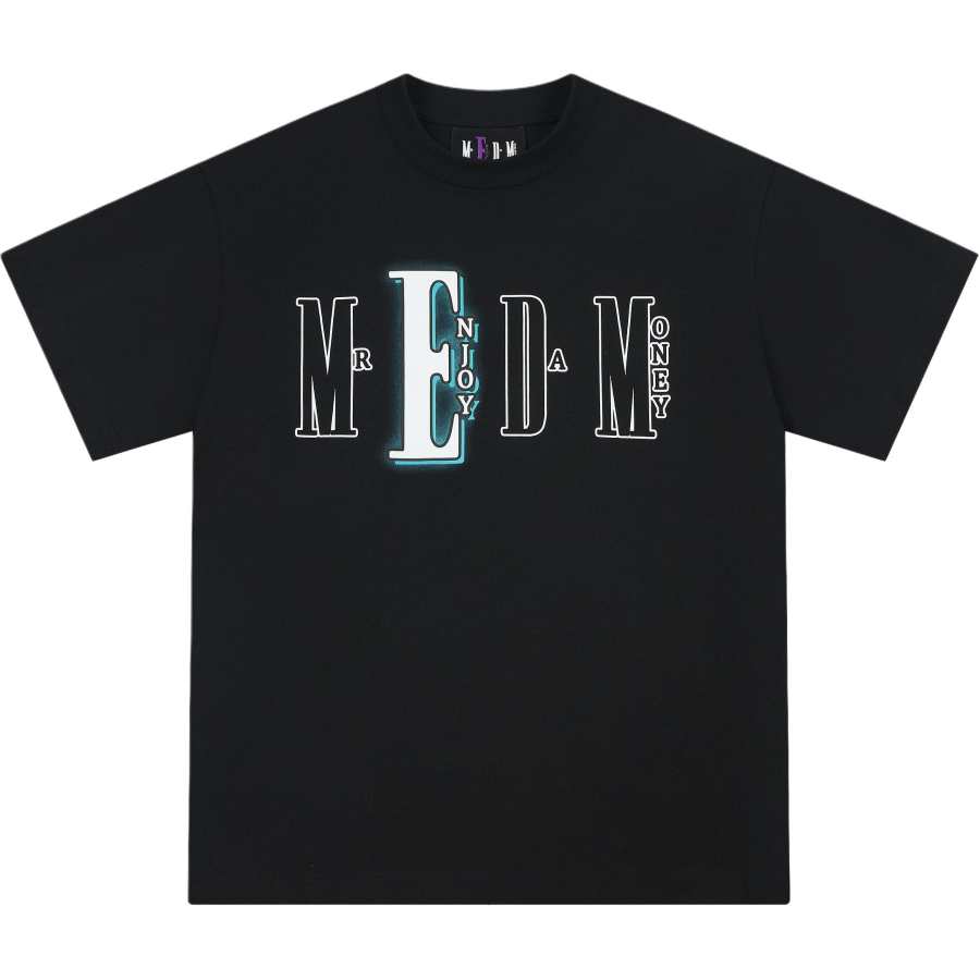 MEDM MEDM×EVA T Shirts Unisex Black Crew Neck Moderate Straight Fit