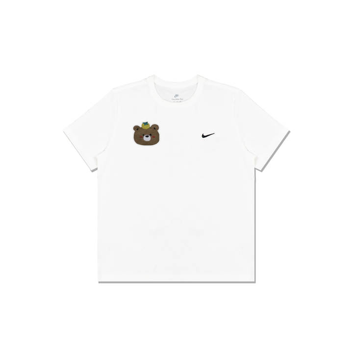 Nike Nike T Shirts Men's White Crew Neck Moderate Straight Fit