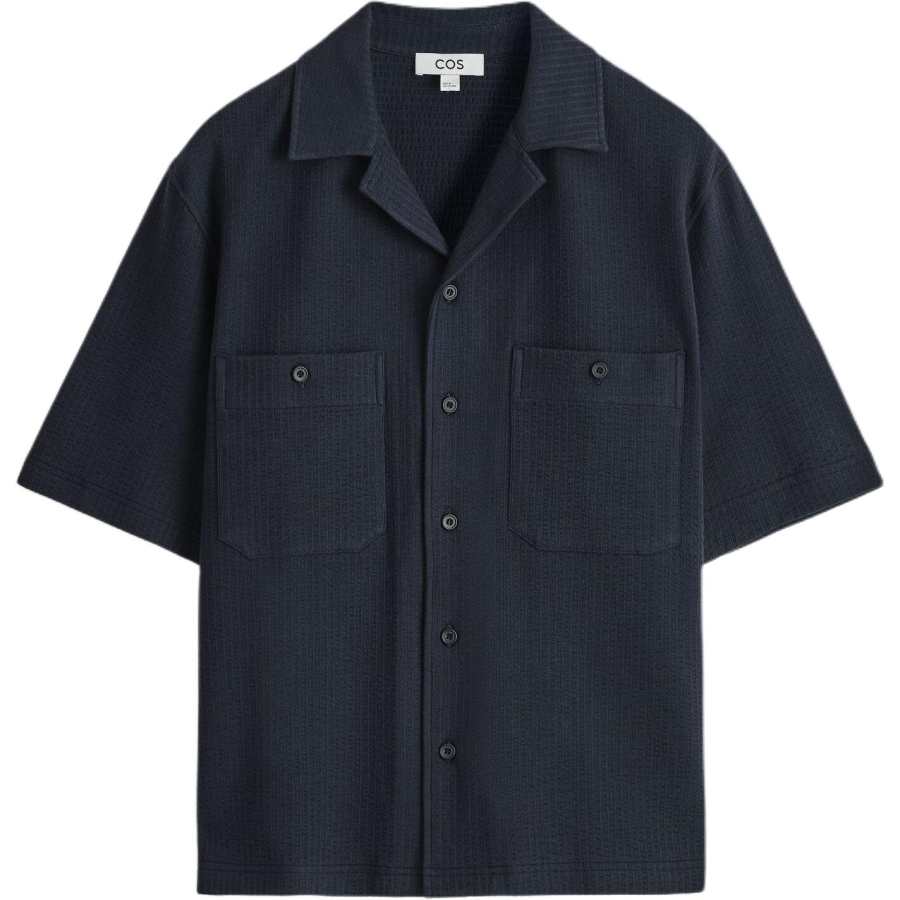 COS COS Shirts Men's Navy Blue Lapel Moderate