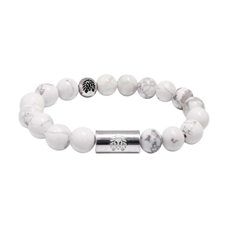 Rastaclat White Turquoise Little Lion Beaded Bracelet Chinese Style Beaded Bracelet Unisex