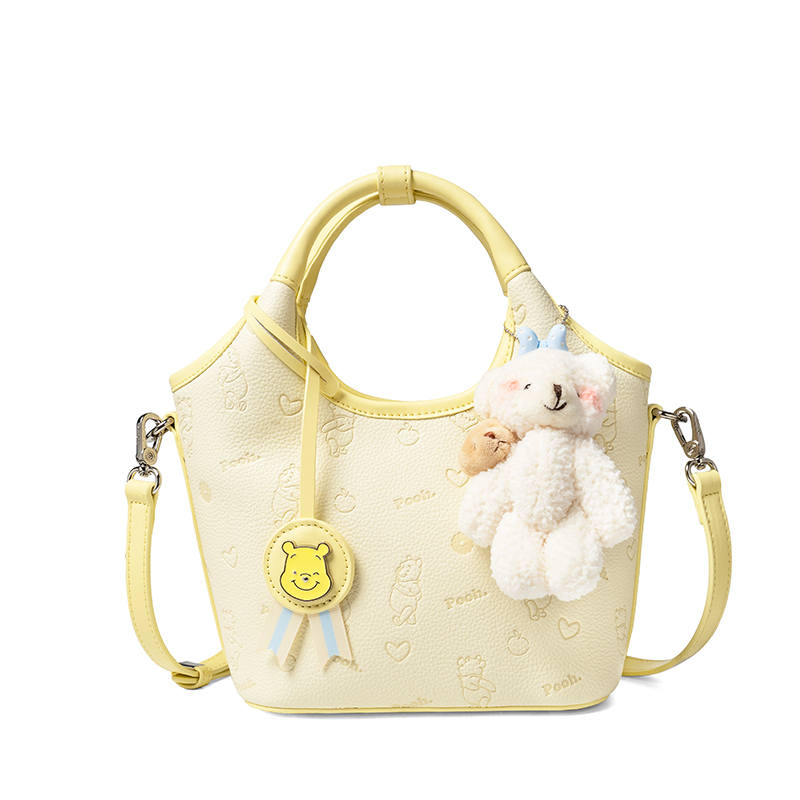 Disney Synthetic Leather Handbag Regular Women's Yellow