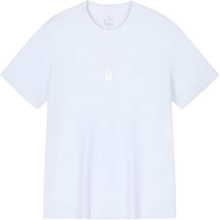 361° T Shirts Men's White Crew Neck Moderate Straight Fit